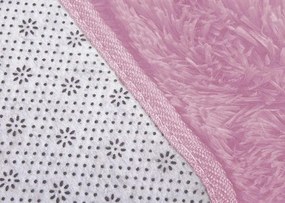 Protišmykový koberec SHAGGY ružový