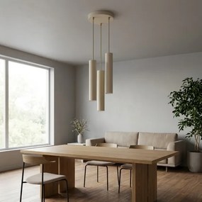 Brilagi - Luster na lanku TUBE 3xGU10/15W/230V béžová/zlatá