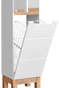 Kúpeľňová skrinka CMD BALI WHITE 804 biela/biely vysoký lesk
