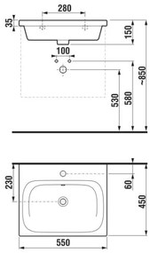 JIKA H8127120001041 - Závesné umývadlo MIO 55x45 cm keramika/biela
