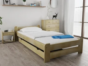 Posteľ Emily 120 x 200 cm, borovica Rošt: S lamelovým roštom, Matrac: Matrac COCO MAXI 20 cm