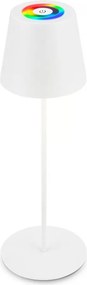 Briloner 7510016 - LED RGBW stmievateľná stolná lampa CALIDA 2,5W/5V IP44 1200 mAh biela