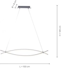 JUST LIGHT. 15382-55 - LED Luster na lanku MAJA 2xLED/8,4W/230V chróm