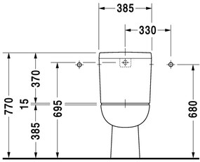 Duravit D-Code - WC kombi misa, spodný odpad, biela 21110100002