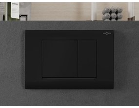 Mexen Fenix Air 01, pneumatické dvojité tlačidlo na splachovanie, čierna matná, 6A0103