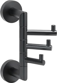 Bemeta Design DARK: Vešiak, s 3 háčikmi, otočný - 104206070
