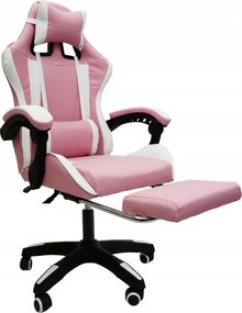 Herní židle s podnožkou KG104 růžová