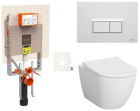 Cenovo zvýhodnený závesný WC set VitrA na zamurovanie + WC VitrA Nuo SIKOVIZNUO600