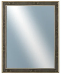 DANTIK - Zrkadlo v rámu, rozmer s rámom 80x100 cm z lišty TOOTH zlatá čierna (2780)