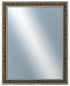 DANTIK - Zrkadlo v rámu, rozmer s rámom 80x100 cm z lišty TOOTH zlatá čierna (2780)