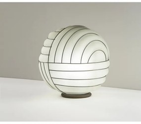 SIRU - Stolná lampa CARTESIO 1xE27/60W/230V hnedá/biela benátske sklo