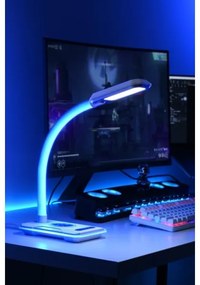 Immax 08988L - LED RGBW Stmievateľná stolná lampa s Qi nabíjaním 30W/230V biela