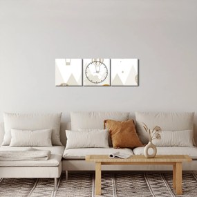 Obraz - Lietajúce balóny (s hodinami) (90x30 cm)