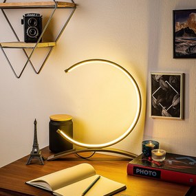 Stolní lampa Moon s LED osvětlením zlatá
