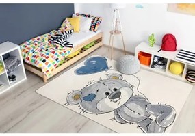 Sammer Kvalitný detský koberec v béžovej farbe s medveďom GR4298 200 x 290 cm