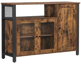 Komoda FIRA hnedá/čierna