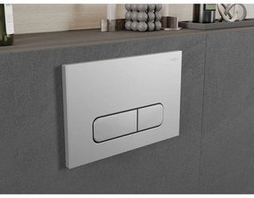 Mexen Fenix Air 02, pneumatické dvojité tlačidlo na splachovanie, chróm matný, 6A0202