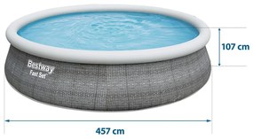 Bestway Záhradný expanzný bazén 457 x 107 cm, Bestway 57372