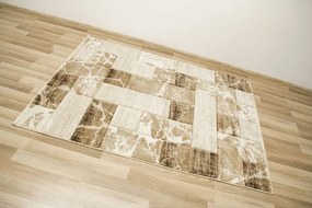 Koberec Amelia B171A štvorce, béžový / hnedý