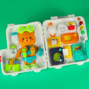KIK Montessori manipulačný kufrík - vzdelávacia senzorická hračka so svetlom a zvukom