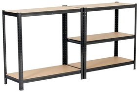 Kovový regál 90x40x180 cm čierny