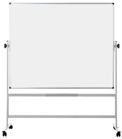 Bi-Office Mobilná otočná obojstranná biela popisovacia tabuľa, magnetická, 1800 x 1200 mm
