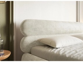 Manželská posteľ 160 cm Rirri 160B (s roštom) (béžovosivá + zlatá). Vlastná spoľahlivá doprava až k Vám domov. 1099839