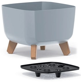 Plastový kvetináč na nožičkách DGQL240 24 cm - svetlosivá