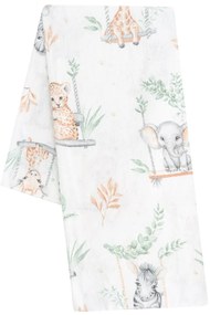 Flanelová plienka s potlačou New Baby ZOO