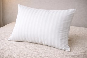 INTERMEDIC SK Obliečka na vankúš damašek biela – hotelový prúžok 70x90 / 50x70 Veľkosť: 70x90 cm