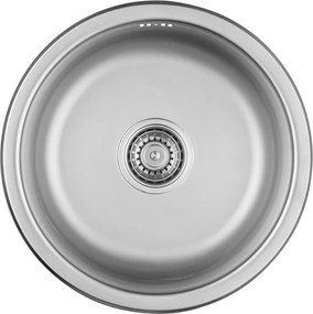 Kuchinox Normal, 1-komorový nerezový drez 430x430x175 mm, hladký dekor, oceľová, LAV-SGN_088T