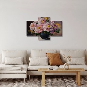Obraz - Olejomaľba, Kvety vo váze (90x60 cm)