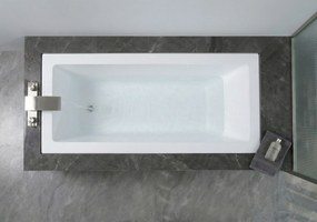 Erga Pureline-S, vaňa 1400x700x400 mm bez nožičiek, biela lesklá, ERG-V07-PURELINE-S-140x070-WH