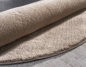 Koberec MELLOW tmavobéžový kruh