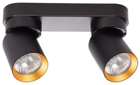 Bodové svietidlo ANDY 2xGU10/8W/230V čierna/zlatá
