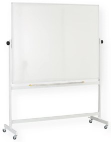Mobilná otočná magnetická tabuľa, keramický povrch, 1200 x 1500 mm
