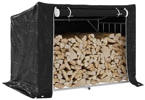 Regál na krbové drevo s pláštenkou 150,5x100,5x110,5 cm 4104943