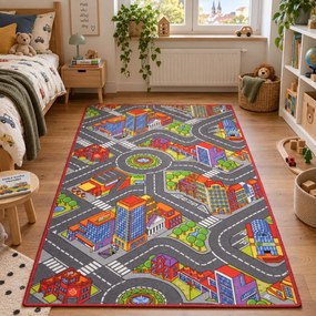 Associated Weavers, Detský kusový koberec cesty Big City, 95x133, viacfarebná, detská izba