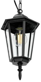 Vonkajší luster na reťazi 1xE27/60W/230V čierna