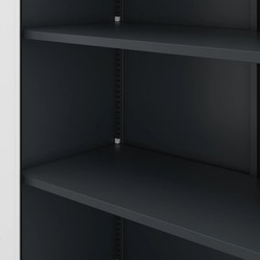 Kancelárska skriňa na dokumenty so 4 policami, antracitovo-biela, 900x1850x400 mm: JAN