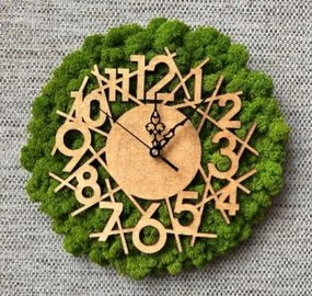 Machové nástenné hodiny 30 cm