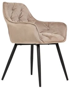 Jedálenská stolička CHERRY zamatová béžová ALL 845005