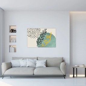 Obraz - Abstraktné listy N⁰1 (90x60 cm)