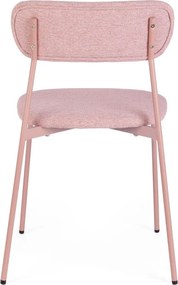 Ružová čalúnená jedálenská stolička Inka – Yes Everyday