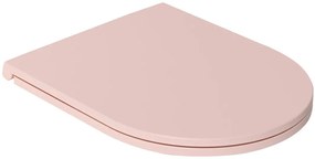 Isvea Isvea, INFINITY WC sedátko SLIM, Easy Take, Soft Close, ružová Salmon, 40KF0541I-S