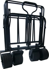 Skladací prepravný vozík - premium 150 L sivá