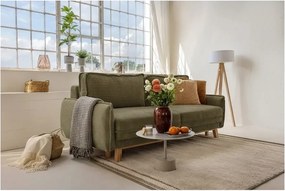 Zelená menčestrová rozkladacia pohovka 218 cm Tori - Bonami Selection