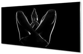 Obraz na skle Nohy a ruky 100x50 cm