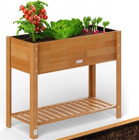 Vyvýšený záhon Raidy 100 cm z akáciového dřeva hnědý