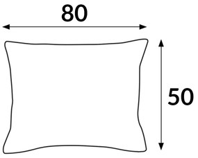 SATÉNOVÁ OBLIEČKA NA VANKÚŠ 50X80 CM ČIERNA